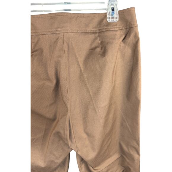 Judith Hart Women's 12 Capri Pants Brown Stretch Side Zip Cotton Blend NWT - Picture 9 of 14
